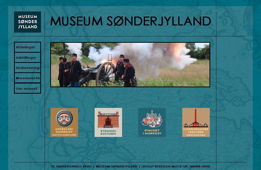Photoshop mock-up | Museum Sønderjylland redesign